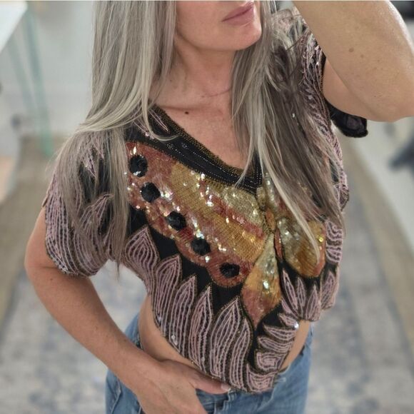 Beaded Butterfly Shrug - Picture 1 of 8
